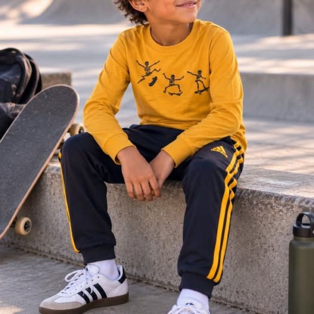 Boys Adidas Track Pants + Art Class Skateboard Shirt Lot – Sizes 8/10 & 10/12